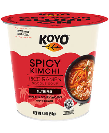 Spicy Kimchi Rice Ramen Noodle Soup